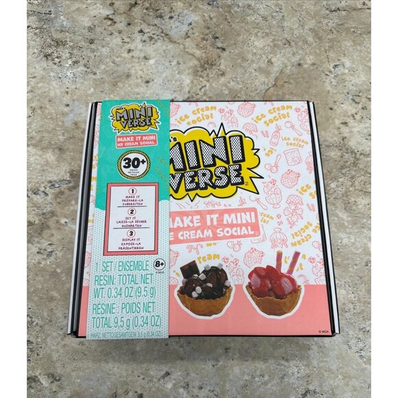 MGA's Mini Verse Make It Mini Food/Ice Cream Social 30 Pieces 8+ Years NIB - Picture 8 of 10